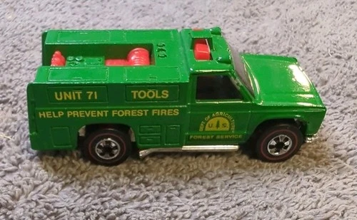 Hot Wheels Redline 1975 Forest Rescue Truck Agriculture Green Ranger Rig