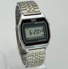Men's Vintage 1989 TIMEX Digital Quartz LCD Watch, Silver Tone, 34mm, Runs