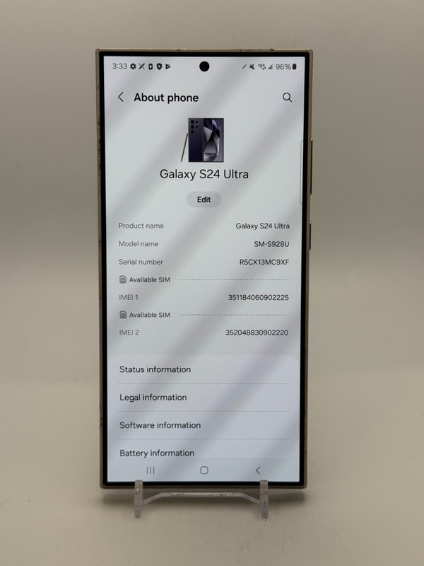 Samsung Galaxy S24 Ultra 5G - Gray - 256GB - As-is for salvage/parts/disassembly