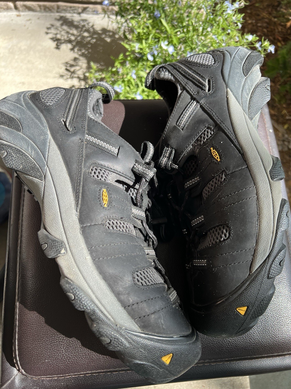 KEEN Scarpe Sandali Uomo Punta Acciaio Taglia 12 D Nero Atlanta Arizona Impermeabili