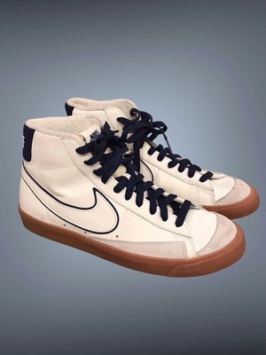 Nike Blazer Mid 77 Premium Sail/ Navy/ Gum Us 10.5 Mens Sneaker DQ 7672-100