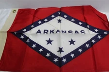 Vintage Cotton Arkansas American State Flag USA Small 17.5" x 11"