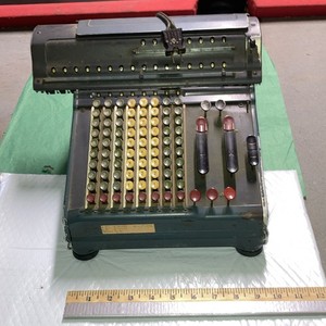 Marchant Antique Adding Machine Calculator Blue-Green Serial 8-0-132910