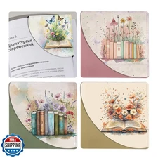 IBOVODI Floral Corner Bookmarks for Women Cute Leather Bookmarks 4 Pcs Readin