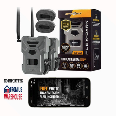 SPYPOINT FLEX DARK 2 Pack GPS Cellular Gray Trail Camera with 40MP Photos