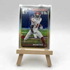 2024 Topps Chrome Xavier Worthy Refractor Rookie Card RC #208 Chiefs