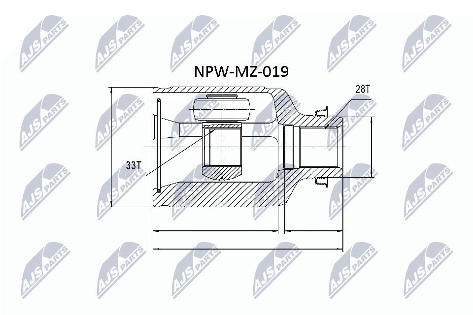 N.T.Y. NPW-MZ-019.NTY Joint Kit, drive shaft for MAZDA - Image 3