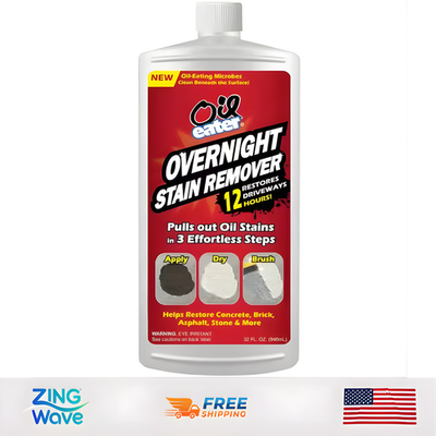 #ad 32 oz Overnight Oil Stain Remover for Concrete Driveway Garage Pavers – 1 Pack $15.09