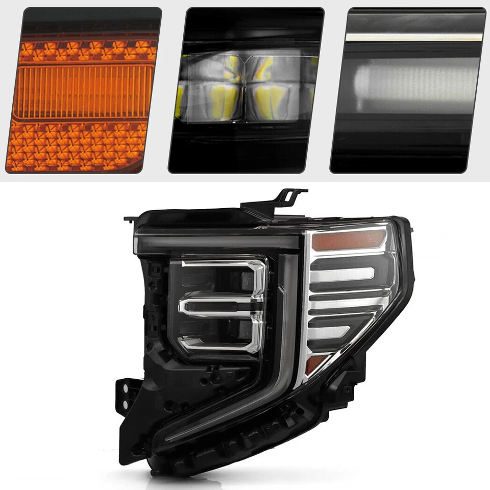 For 2022-2025 GMC Sierra 1500 SLT Denali Full LED Headlights Pair Left+Right Foto 4 de 4