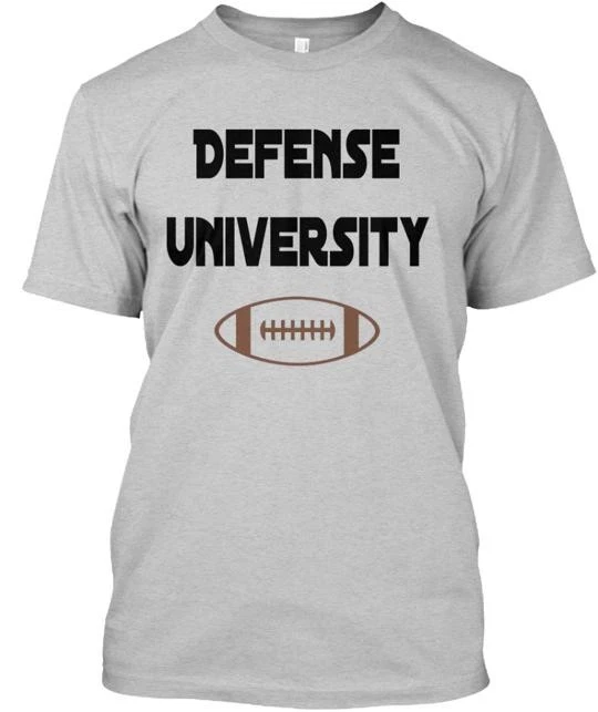 Defense University Football Camp T-Shirt Made in the USA Size S to 5XL
