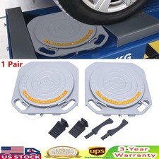 1Pair Aluminum Turntable Wheel Alignment 360 Rotating Turn Plate Garage Tool NEW