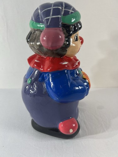 Clown Money Bank Winter Beanie Taboggan Handwarmers 9" Super Sweet Face Colorful - Picture 4 of 7