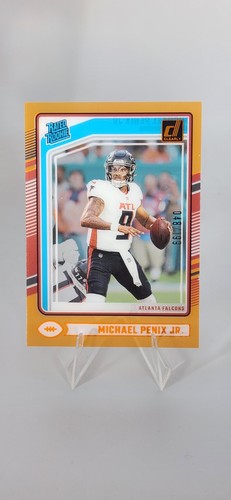 Michael Penix Jr - 2024 Panini Clearly Donruss - Rated Rookie #59 RC Orange /199 - Picture 2 of 3