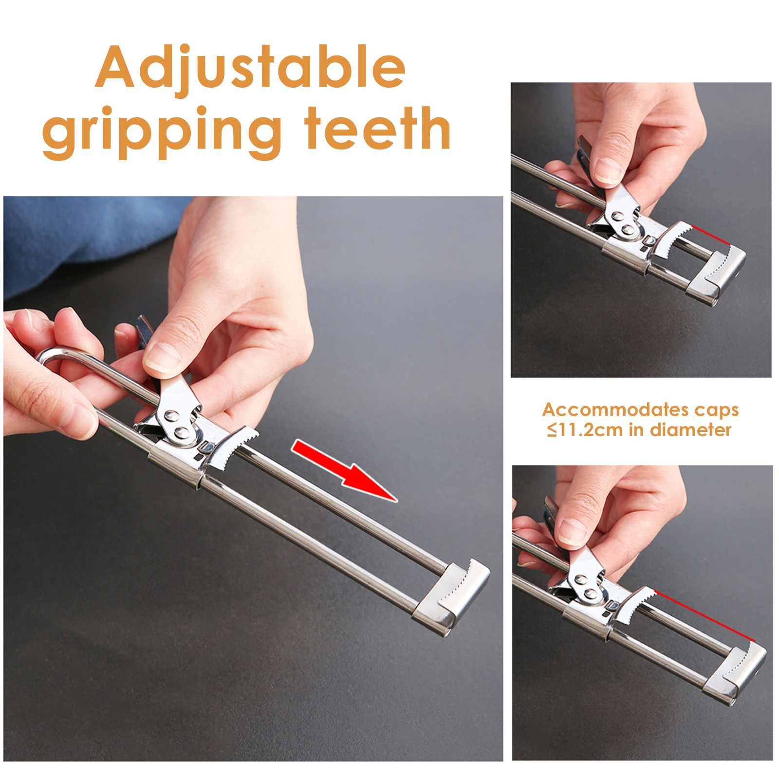 1 Counts Jar Opener for Weak Hands, Multifunctional Adjustable Can Opener, Stain