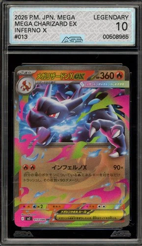 Pokemon Mega Charizard X ex Inferno X Japanese Double Rare #013 AGS 10 Gem Mint