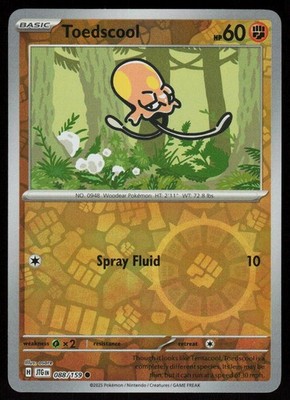 Toedscool 088/159 Common Journey Together Pokemon Reverse Holo Near Mint