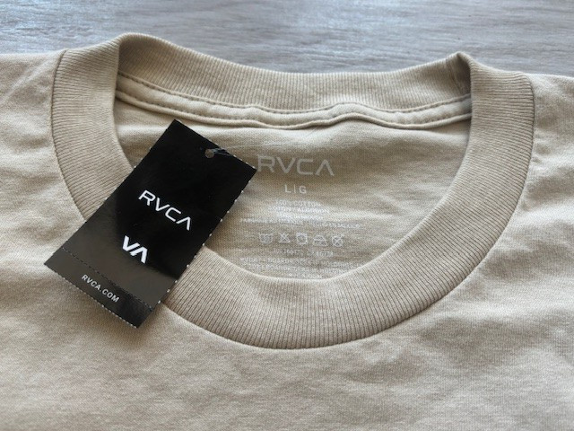 New RVCA The Balance of Opposites Men's Tan Graphic Logo SST T-Shirt! Large L! thumbnail 3