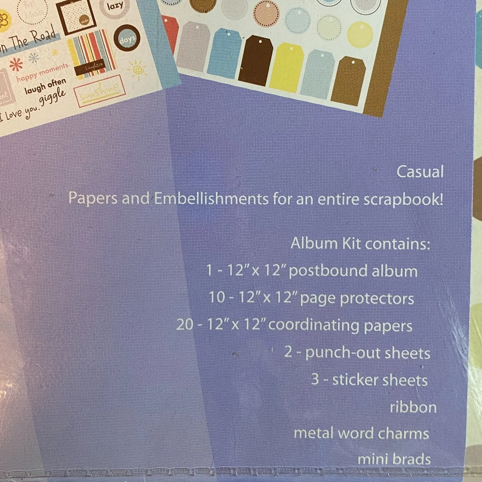 Kit de álbum de recortes JoAnn Scrap Essentials 12x12 sin ácido nuevo post encuadernado Foto 4 de 4