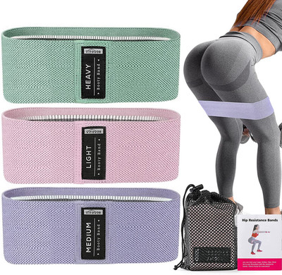 Booty Bands Set, Resistance Bands for Working Out, Exercise Bands for Women and 