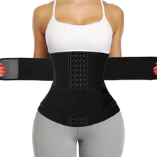 KIWI RATA Neoprene Sauna Waist Trainer Corset Sweat Belt 2 Straps for Women