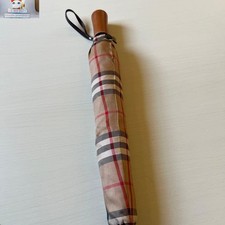 US NO Tariff Burberry Check Pattern Foldable Umbrella - Excellent Condition