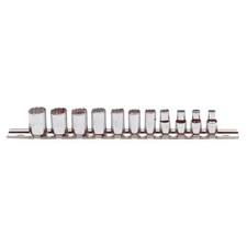 Stanley Proto J47201 11 Piece 12 Point 1/4" Drive Metric Socket Set