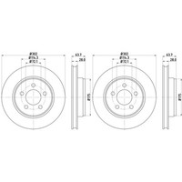 2X Hella Bremsscheiben 302Mm Vorne Passend FüR Dodge Nitro Jeep Cherokee