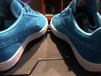 Pumas, Hawaiian Blue Suede, Women s Size 8, With Diamonds in the outside