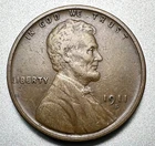 1911-S  LINCOLN CENT   VF/XF   KEY DATE  #2212