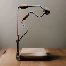 !RARE! curious old breast lyre hand drill corners tool carpenter joiner