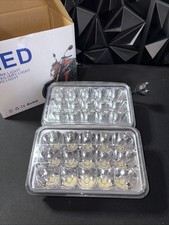 High/Low Sealed Beam 4x6 inch Led Lights, H4666 Rectangular Lamp 6x4 H4 Plug H46
