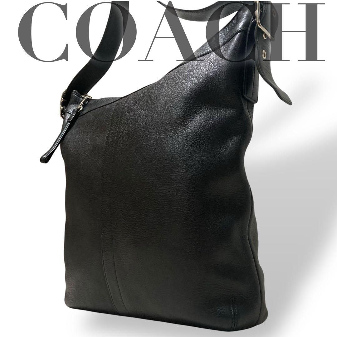 Coach Genuine Black Leather Crossbody Bag 9177 Like New