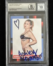 Ashley Alexander Signed Custom Trading Card BAS Beckett COA Autograph Grade 10