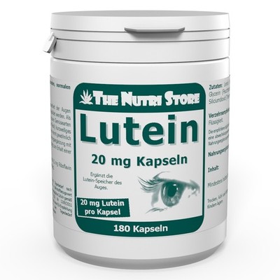 Lutein 20 mg Kapseln 180 Stk. 6 Monatsvorrat 1 x täglich