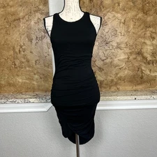 Lovers and Friends Dress Womens Small Bodycon Side Ruching Sleeveless Black