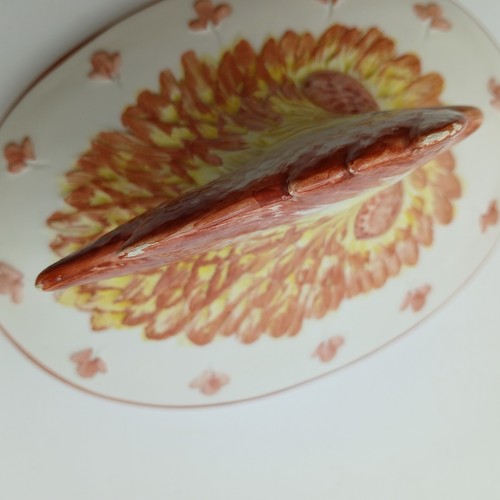 Tureen Serving/Egg Dish With Rooster/Chicken Lid ABV Bossano Vintage 24cm - Foto 13 di 14