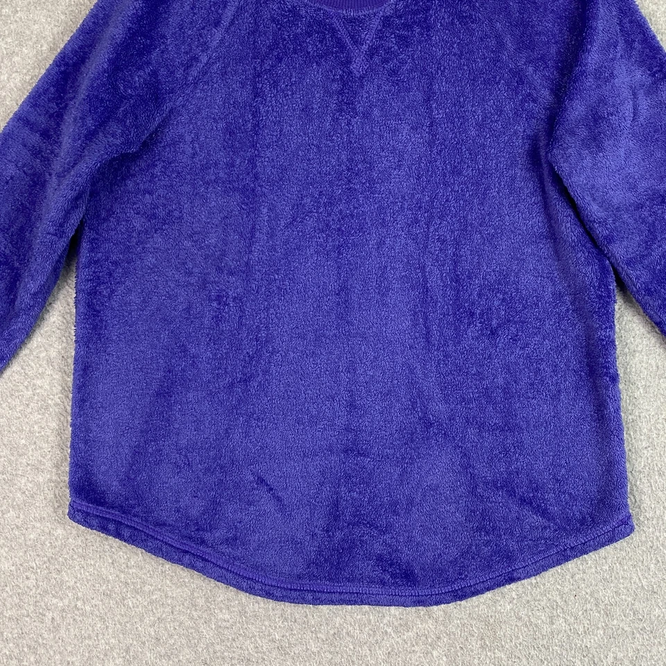 Camisa Sonoma Intimates Para Mujer M Púrpura Imitación Piel Pullover Polar Prendas para Dormir Salón Foto 4 de 4