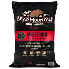Bear Mountain Sweet BBQ Premium Hardwood Pellets Sweet & Smokey Flavor 20lb Bag