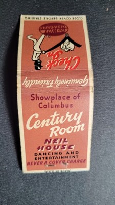 1930's Neil House Century Room Columbus, Oh Unstruck Matchbooks Match Cover
