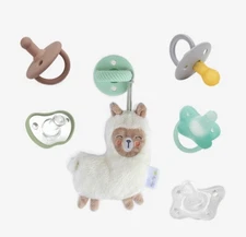 6 Pacifiers From Itzy Ritzy,nanobebe,bibs,dr Browns,Chico, And AEIOU BPA FREE
