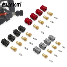 4PCS Brass Extended +4mm Wheel Hub Hex Adapter For SCX24 All Series RC Crawler