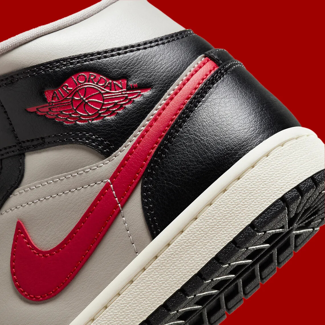 Nike Air Jordan 1 Mid Black Red Grey Sail BQ6472-060 Multi Nike Air Jordan 1 Mid Black Red Grey Sail BQ6472-060 Multi