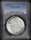 1921-D $1 Morgan Silver Dollar PCGS AU 58