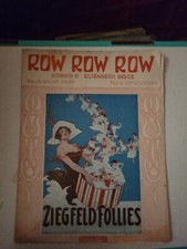 Row Row Row Ziegfeld Folies Jerome Monaco 1912 Sheet Music OVERSIZE LF1