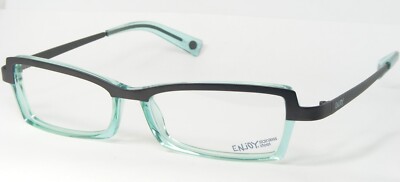 ENjOY E 2718 C GRAPHITE DARK GREY /TRANSPARENT TEAL EYEGLASSES E2718 49-14-135mm