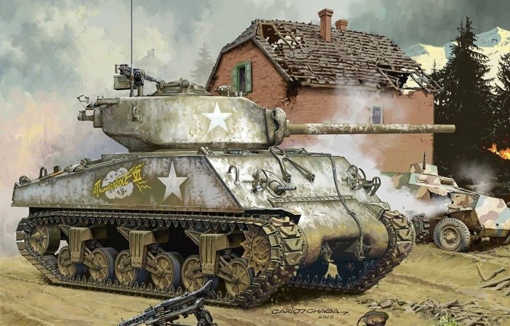 MENG TS-043 1:35 M4A3 Sherman (76) W - Metal barrel included