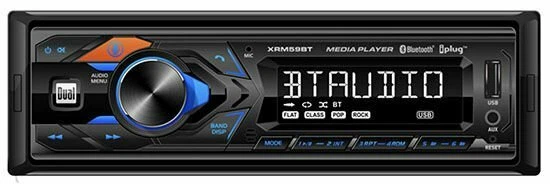 Dual XRM59BT In Dash Single DIN Stereo Receiver + 4) JVC 6.5" 2-Way Speakers - Image 3 of 4