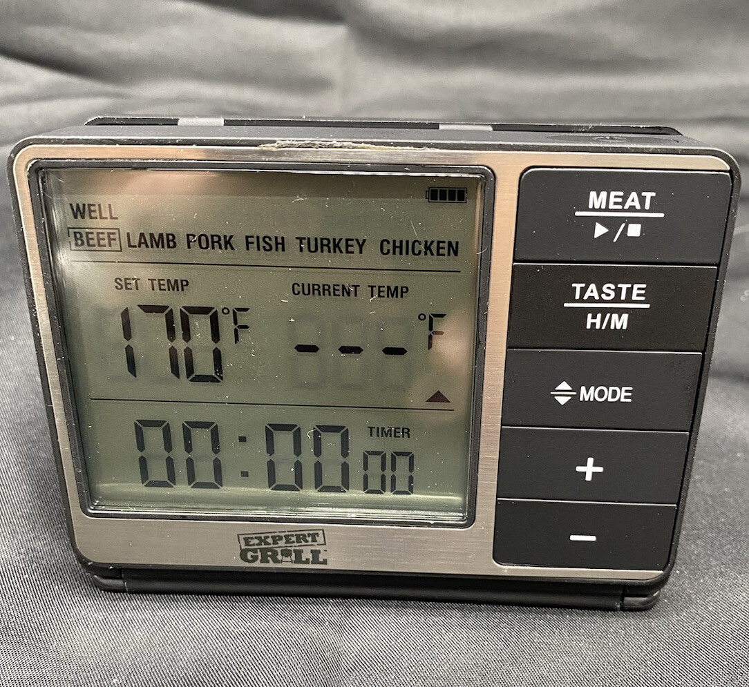Expert Grill Deluxe Digital BBQ Grilling Meat Thermometer Probe eBay
