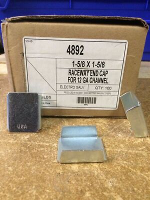 1-5/8'' x 1-5/8'' Raceway End Cap for Unistrut B-Line Channel #4892 P1280