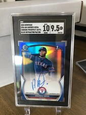 2023 BOWMAN CPA-AM -ANDRES MESA - BLUE CHROME REFRACTOR AUTO -#/150 - SGC-10/9.5
